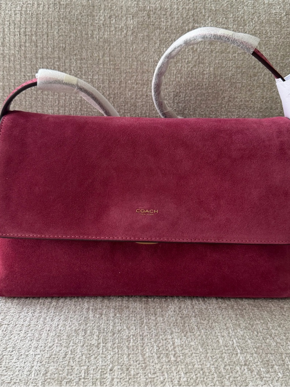 Coach Chelsea Fuchsia Suede Bag